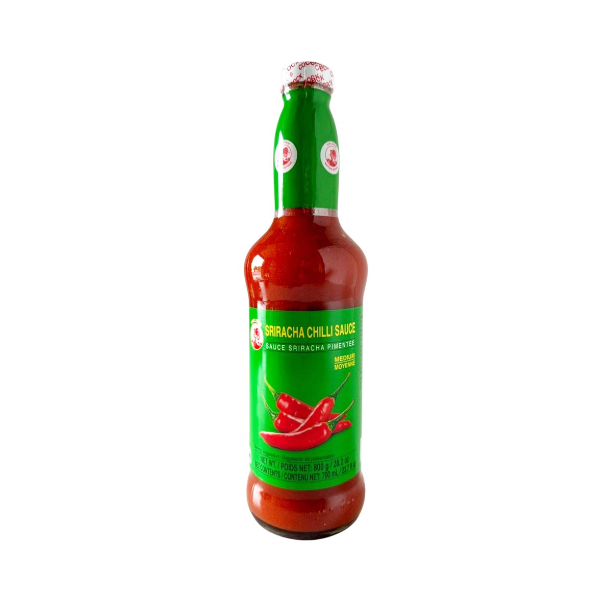 中辣Sriracha Chili sauce M-Hot 12/800g Cock