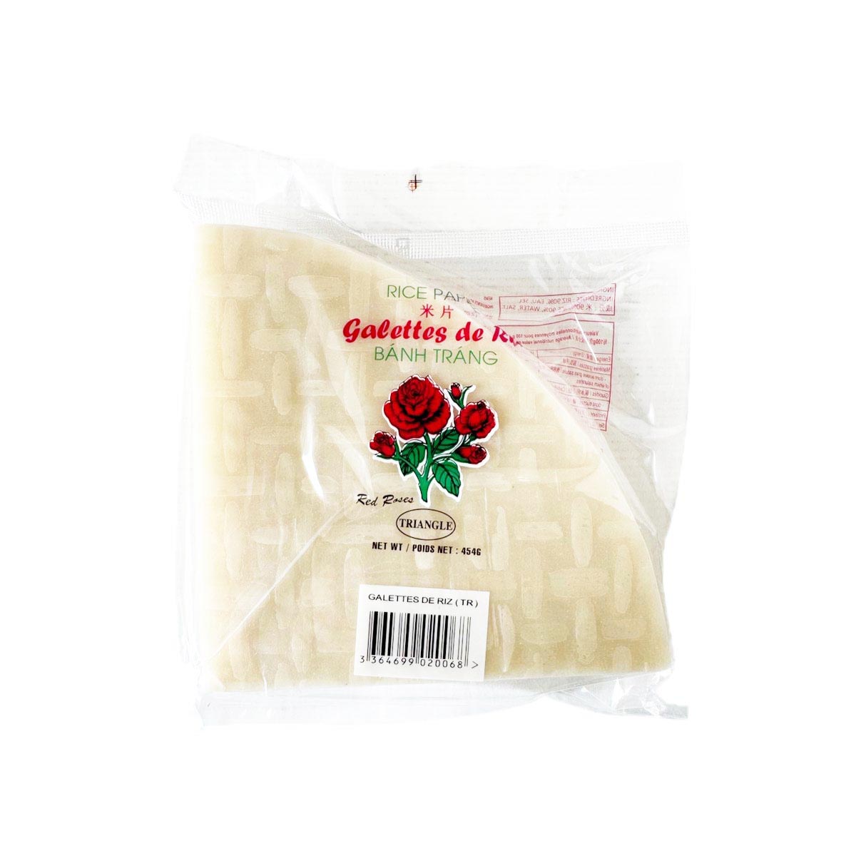 Galette de riz Triangle 44X454g 玫瑰三角米片