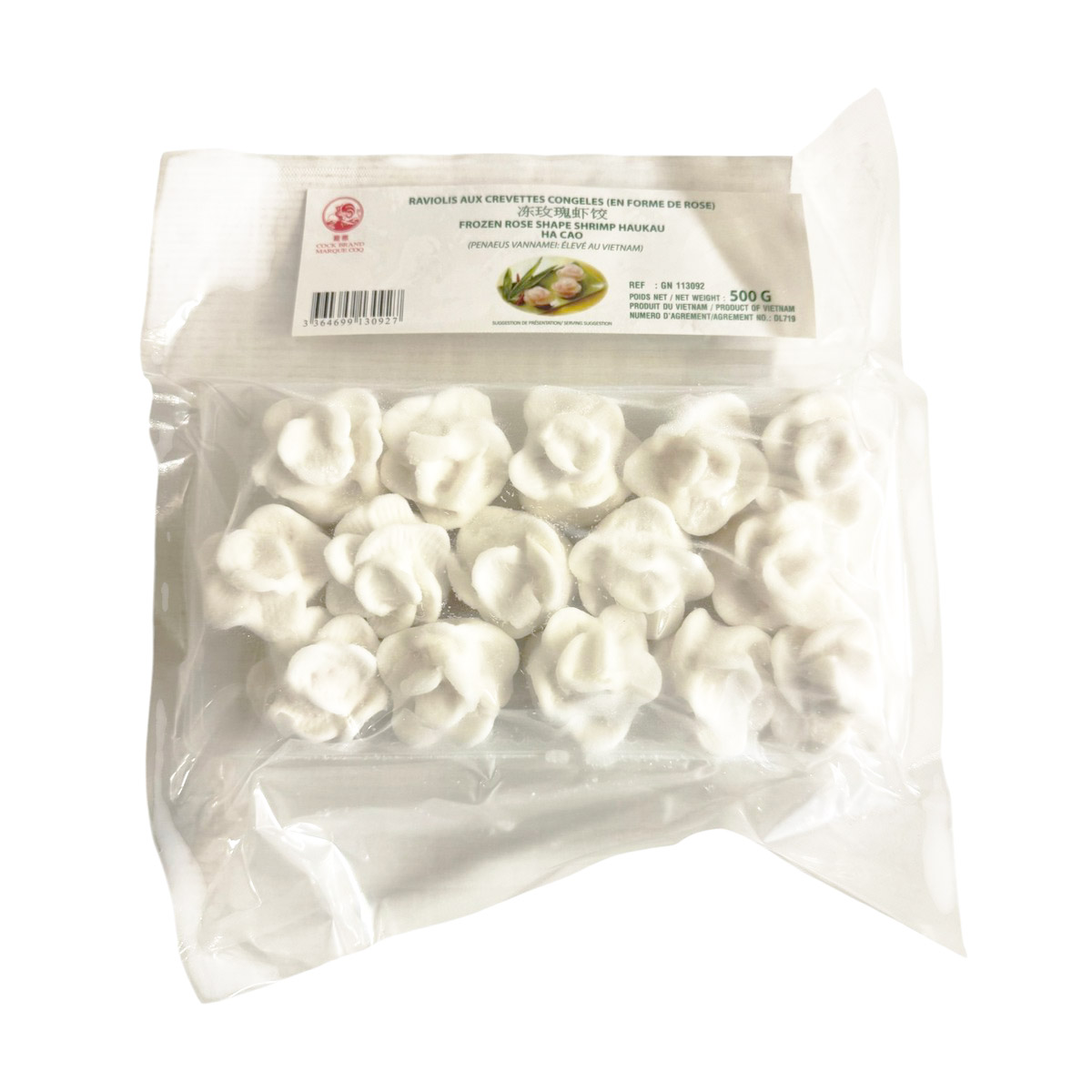 Ha Cao Ravioli Rose 玫瑰虾饺 Cock