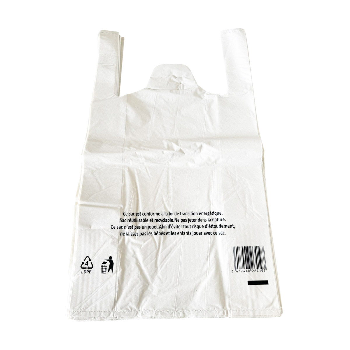 Sacs Bret. Réutilisable 26+12x45cm 500p