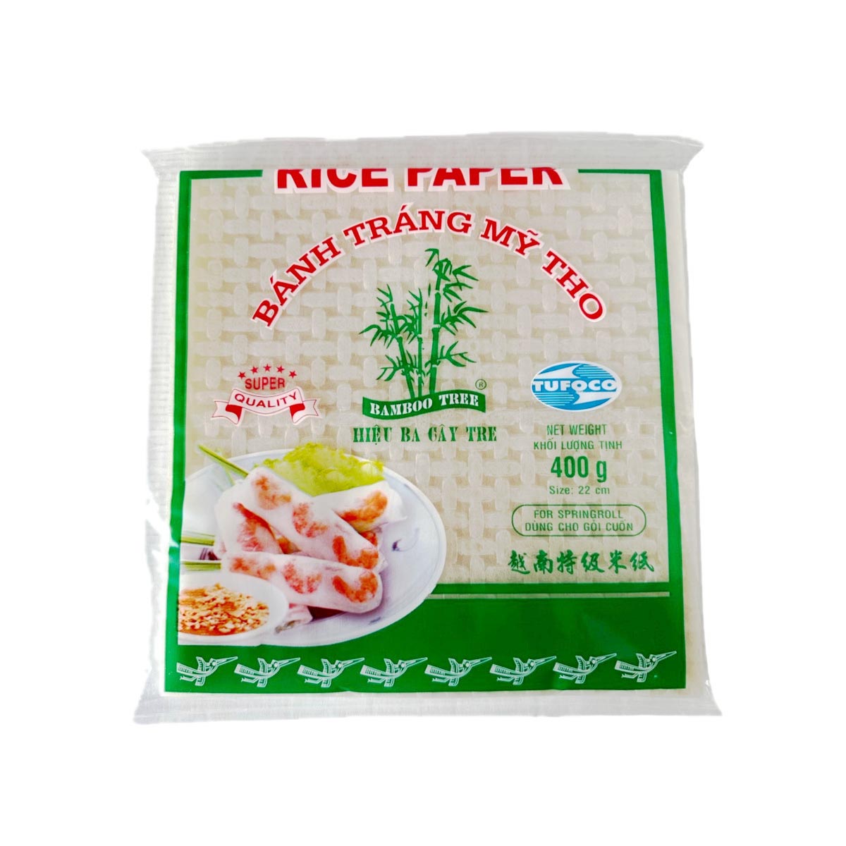 Rice Paper 22cm Square 400g Bamboo Tree