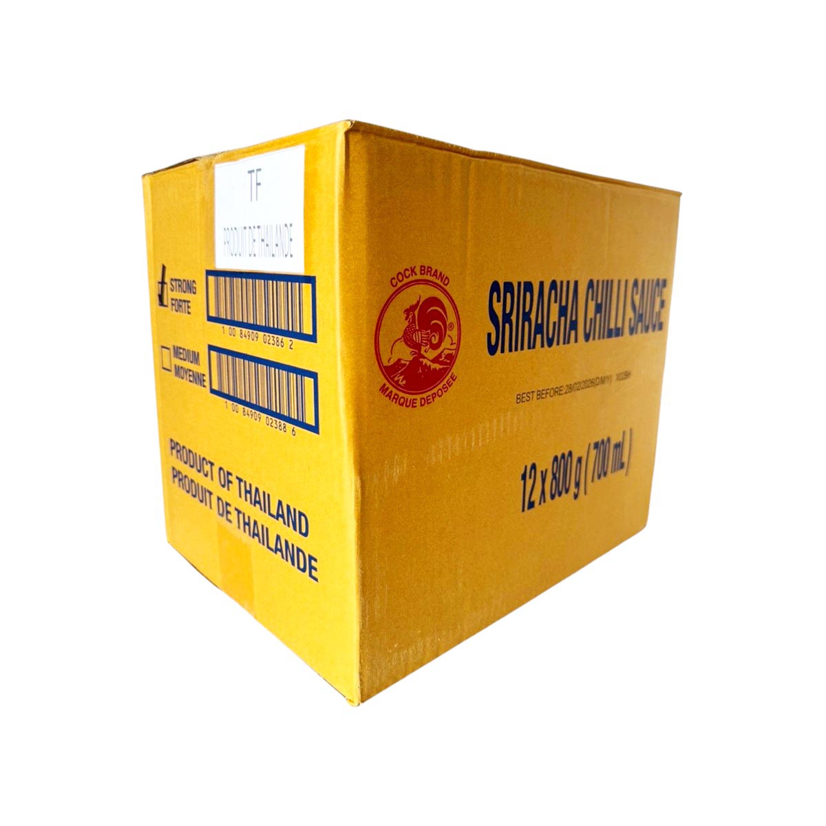 Sriracha Chili Sauce Hot 12/800g Cock 多辣酱 2