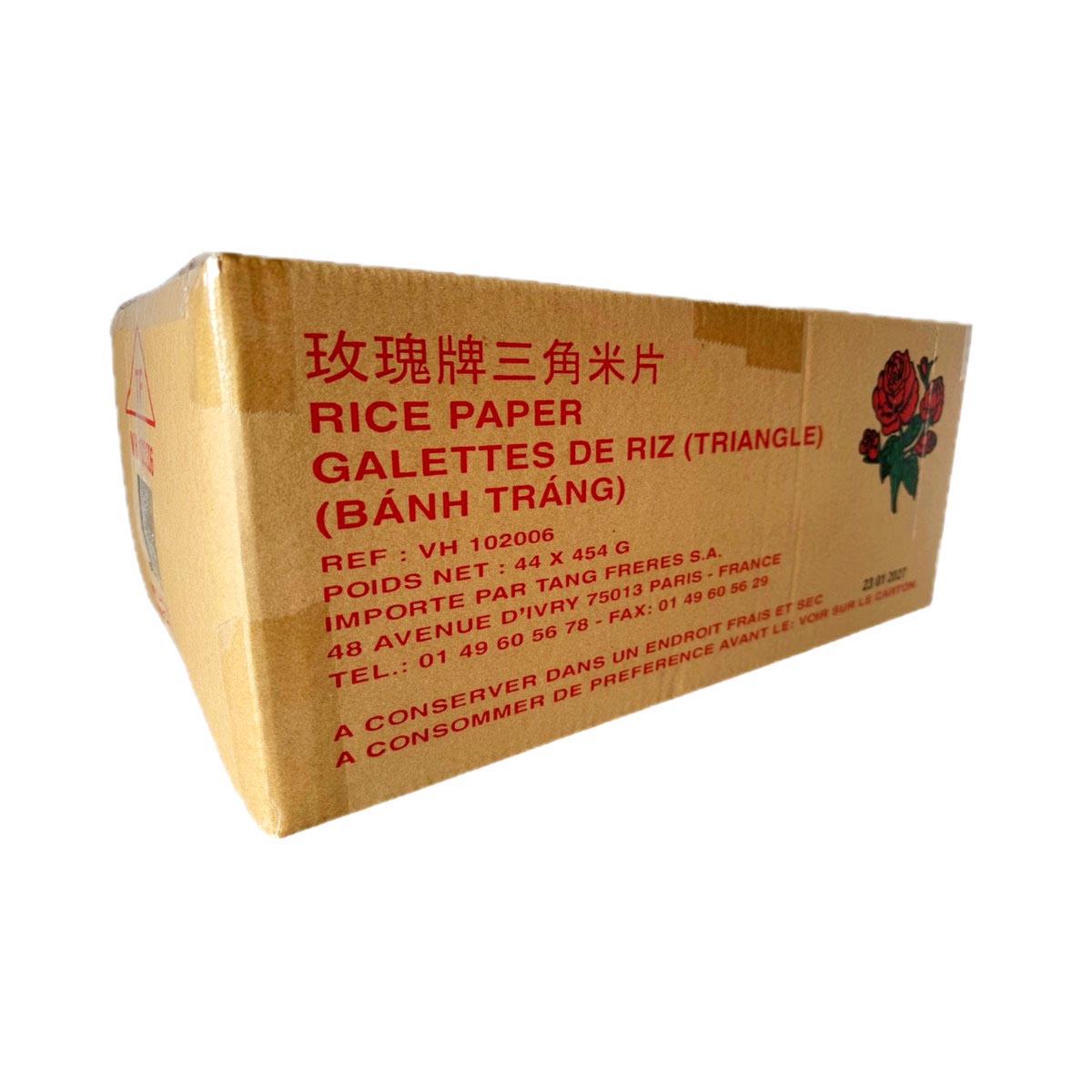 Galette de riz Triangle 44X454g 玫瑰三角米片 2