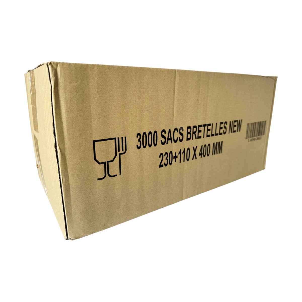 Plastic bag S 230+110x400  3000p 2